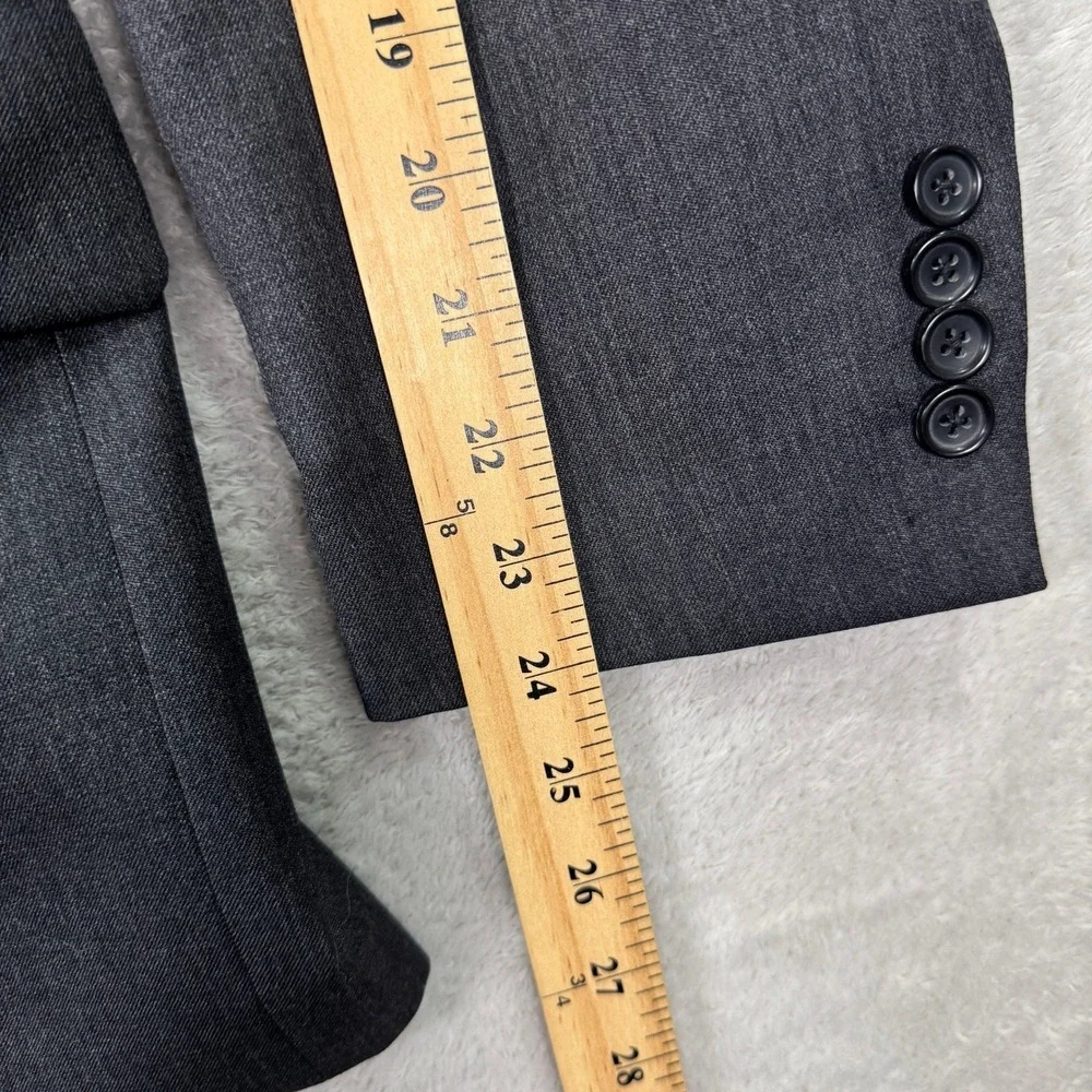 Banana Republic Mens 40R Slim Charcoal Gray Wool Suit Jacket Pants 33x27 Classic